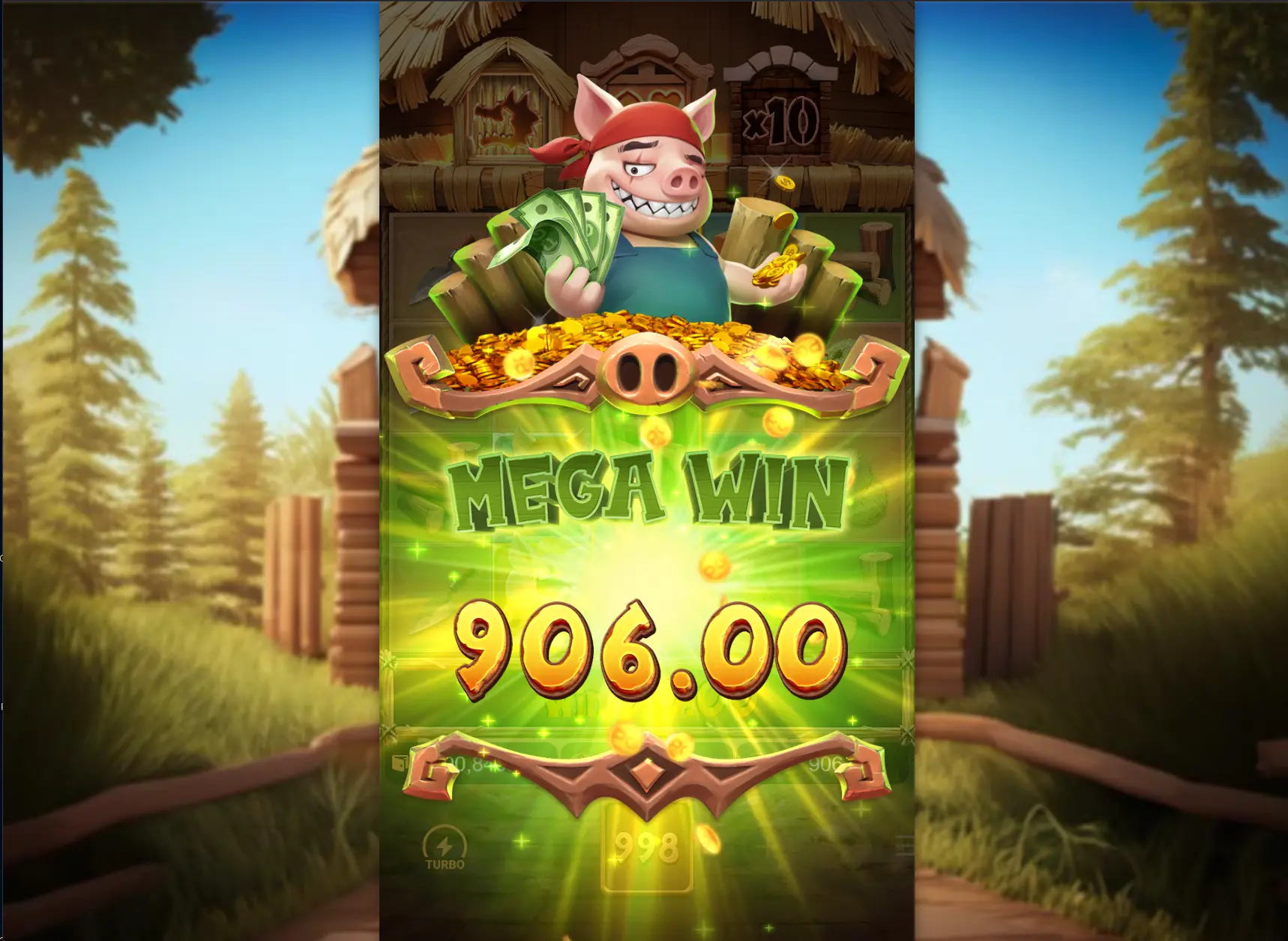 Three Crazy Piggies big win